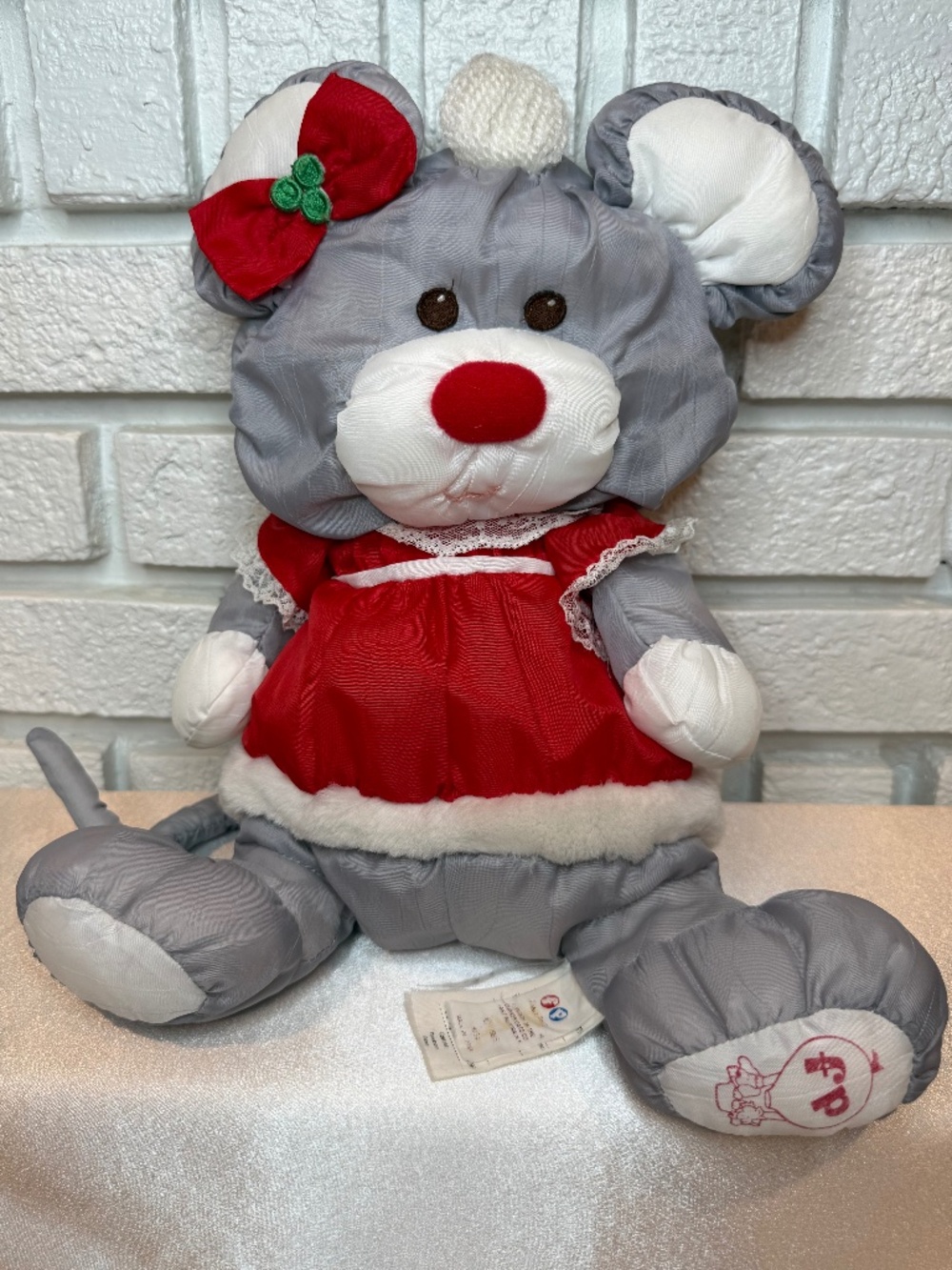 Vintage Fisher-Price Puffalump Christmas Mouse Plush